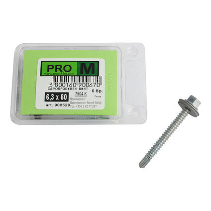 SELF-DRILL SCREWS 6.3X60 MM PRO M 6 PCS