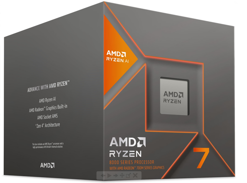 Processor AMD RYZEN 7 8700G 8-Core 4.2GHz (Up to 5.1GHz) 24MB Cache 65W AM5 BOX - Процесори<<<Компютърни
