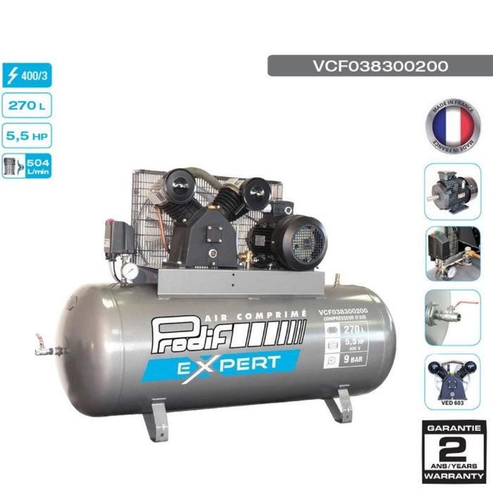 COMPRESSOR PRODIF EXPERT 270L.5.5HP
