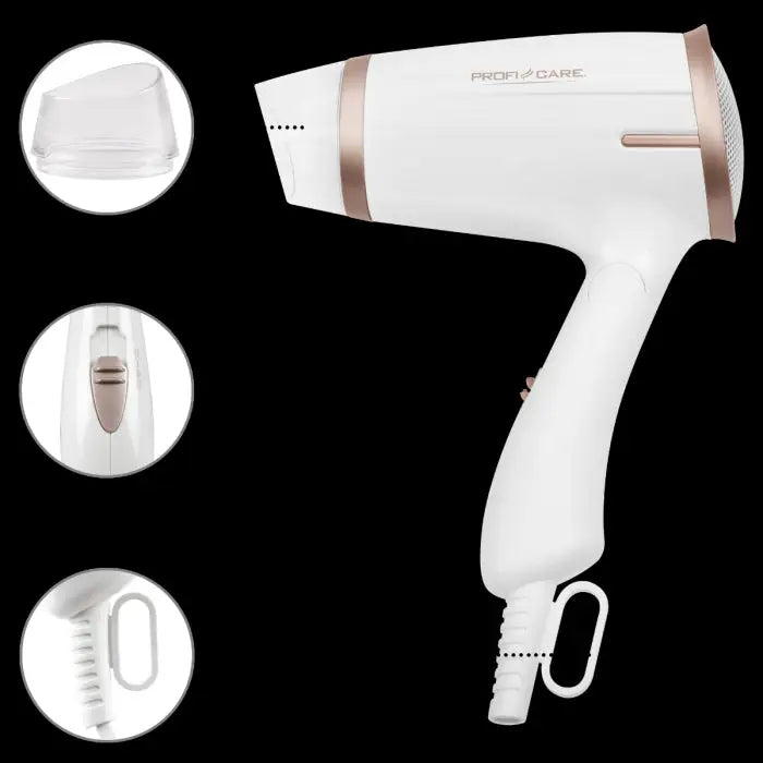 ProfiCare PC-HT 3009 1400 W Champagne White - HairdryersAGD-SUS<<<Home Appliance - ProductsAGD<<<ActionPL
