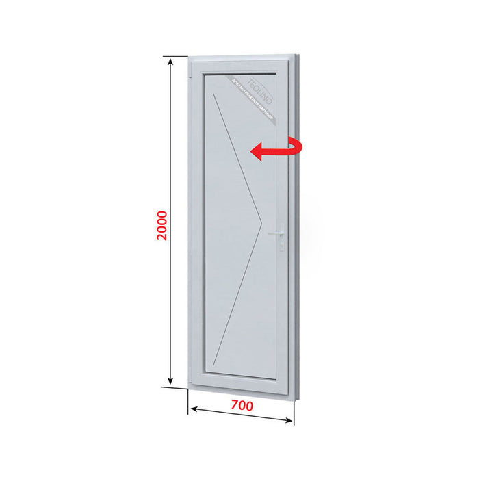 PVC BATHROOM DOOR WITH THERMAL PANEL PROFILINK 70X200 CM. LEFT