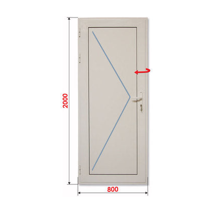 ALUMINUM DOOR WITH THERMAL INSULATION PANEL PROFILINK 80X200 CM. LEFT