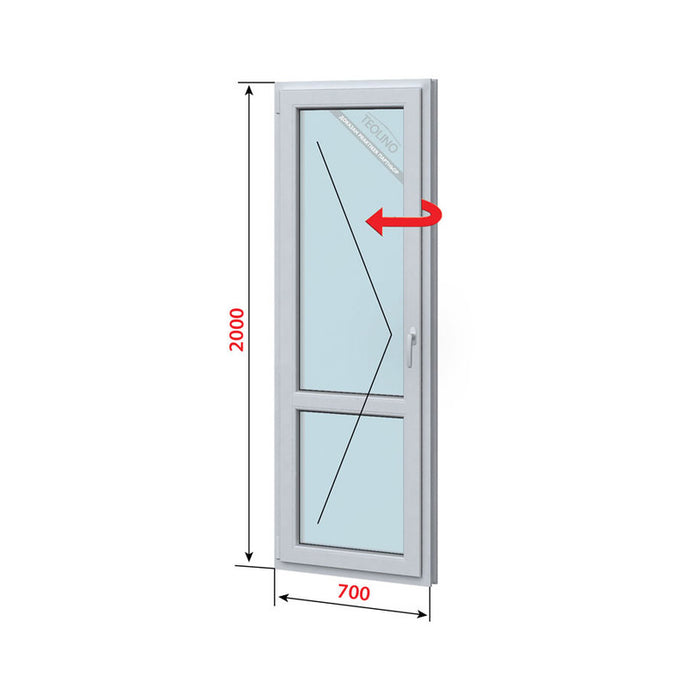 PVC BALCONY DOOR PROFILINK 5-CHAMBER 70X200 CM. LEFT