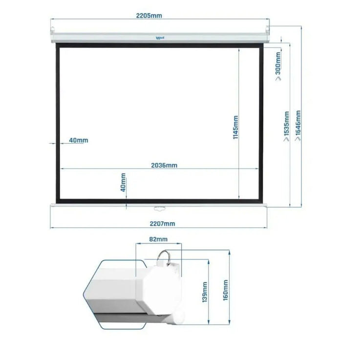 Projection Screen iggual IGG319291 92’’ - Електроника Периферни и резервни части<<<Компютри|