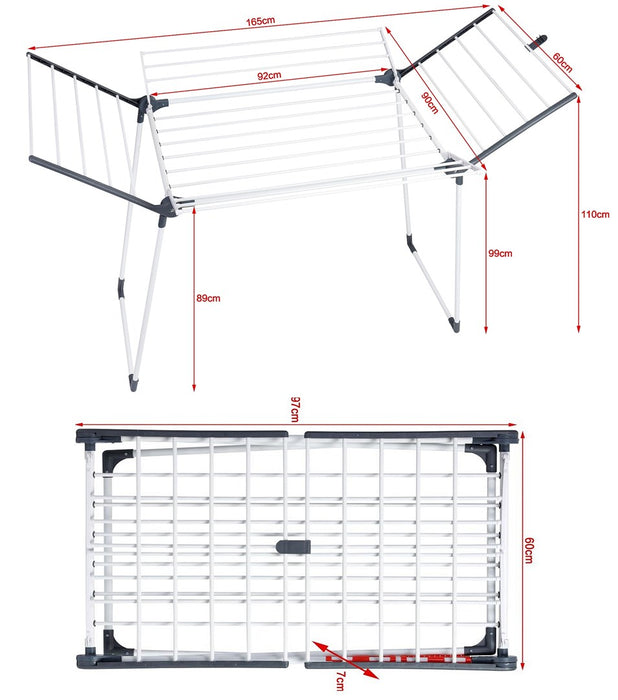 PROMIS MILANO clothes dryer, extendable, additional 4 wings