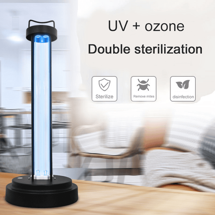 PROMO! Box 5 pieces standard masks KN95 + Ultraviolet powerful germicidal UV lamp Corpofix CV2 with ozone generator for disinfection against bacteria and viruses, remote control and timer