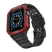 Protect Strap Band for Apple Watch 38/40/41mm Armored Case Strap - Black Red - Smartwatch straps and cases<<<HurtelXML