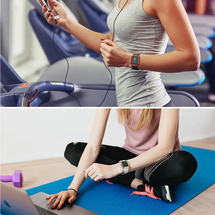 Protect Strap Band for Apple Watch 38/40/41mm Armored Case Strap - Black Rose Gold - Smartwatch straps