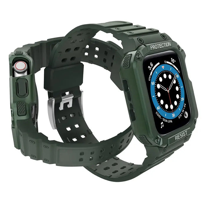 Protect Strap Band for Apple Watch 38/40/41mm Armored Case Strap - Green - Smartwatch straps and cases<<<HurtelXML