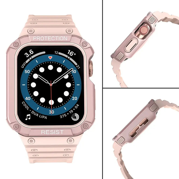 Protect Strap Band for Apple Watch 38/40/41mm Armored Case Strap - Pink - Smartwatch straps and cases<<<HurtelXML