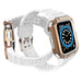 Protect Strap Band for Apple Watch 38/40/41mm Armored Case Strap - White Rose Gold - Smartwatch straps