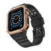 Protect Strap Band for Apple Watch 42/44/45mm Armored Case Strap - Black Rose Gold - Smartwatch straps