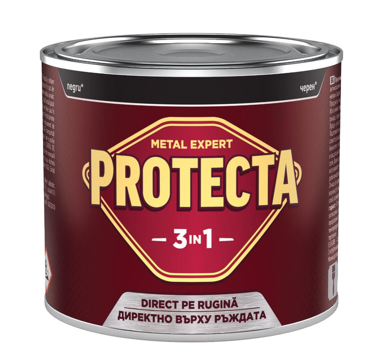 3 IN 1 ENAMEL LACQUER 500 ML BLACK COLOR PROTECTA