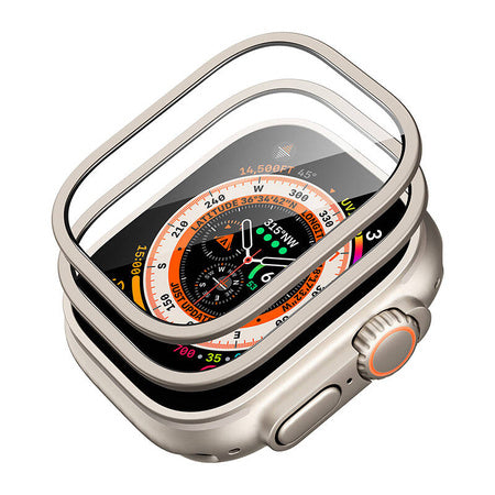 Protection set for Apple Watch Ultra ESR 49mm (case + glass) (titanium) - Accessory cases<<<Cases<<<GSM