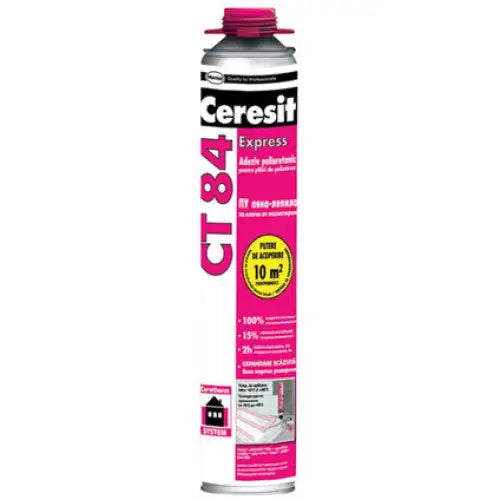 PU FOAM FOR HEAT INSULATION CERESIT CT 84 - Монтажна пяна<<<Уплътнители и фуги<<<Строителни