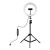 Puluz 1.1m tripod with RGBW LED lighting 26cm vlog / stream / smartphone PKT3044 - Ring lights<<<Photo studio<<<Photo