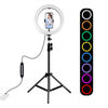 Puluz 1.1m tripod with RGBW LED lighting 26cm vlog / stream / smartphone PKT3044 - Ring lights<<<Photo studio<<<Photo