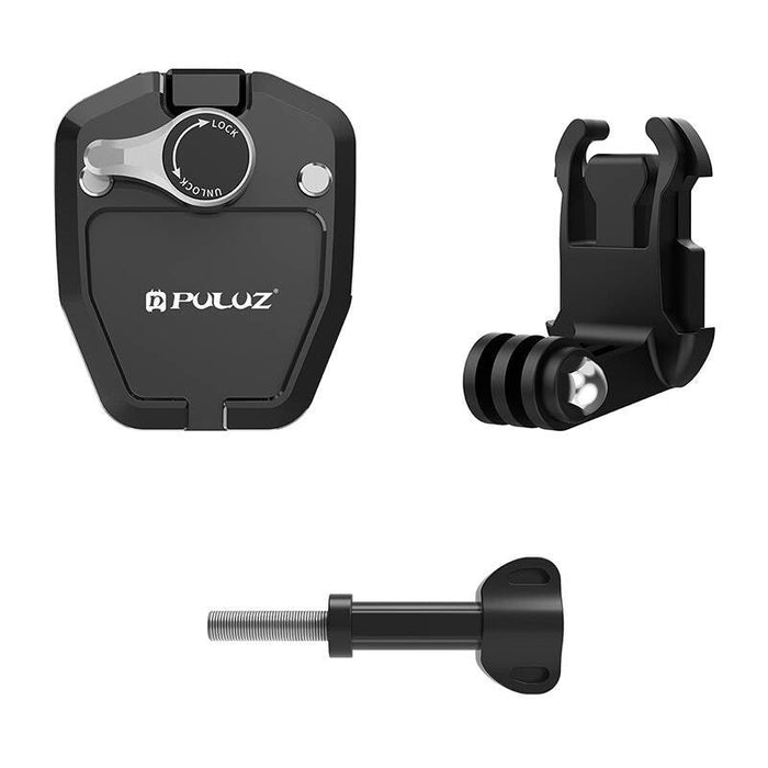 PULUZ motorcycle windshield clip for sports cameras (DJI Osmo Action 4 GoPro Hero 12 Insta360 Ace Pro / X4)(black)