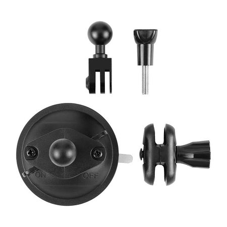 PULUZ suction cup mount for sports cameras (DJI GoPro Insta360) PU545B (black) - Straps mounts