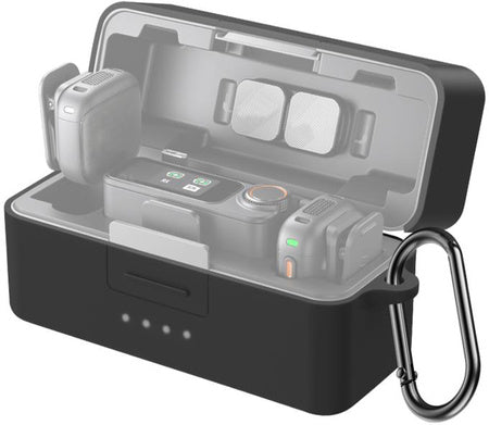 PULUZ Silicone Charging Case Protective Cover for DJI Mic 3 (Black)