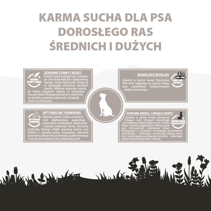 PUPIL Premium Medium and large breeds Rich in lamb and rice - dry dog food - 12kg