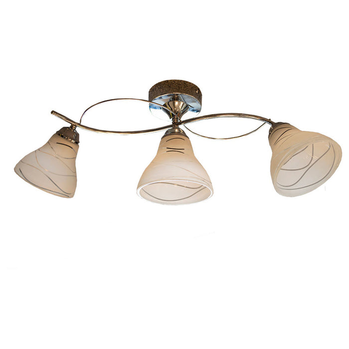CHANDELIER 3XE27 BEAM CHROME PURALUX