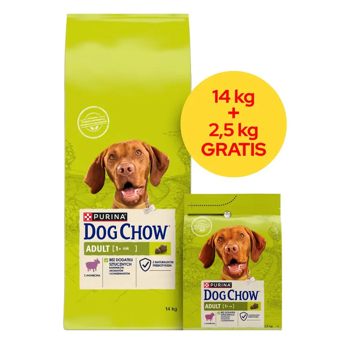 PURINA Dog Chow Adult Lamb - dry dog food - 14 + 2,5kg - Dry foodDLP-KAS<<<For the dogDLP<<<ActionPL