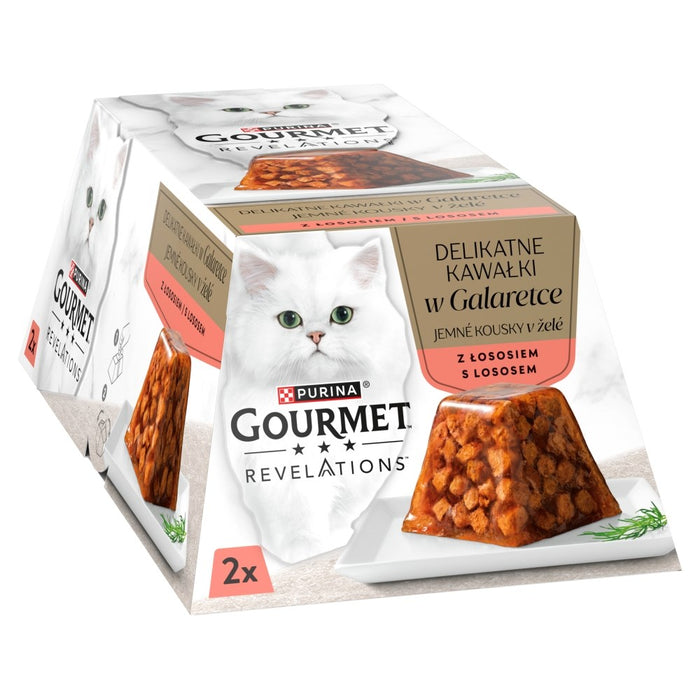 PURINA Gourmet Revelations Chunks in jelly with salmon - wet cat food - 2x57g