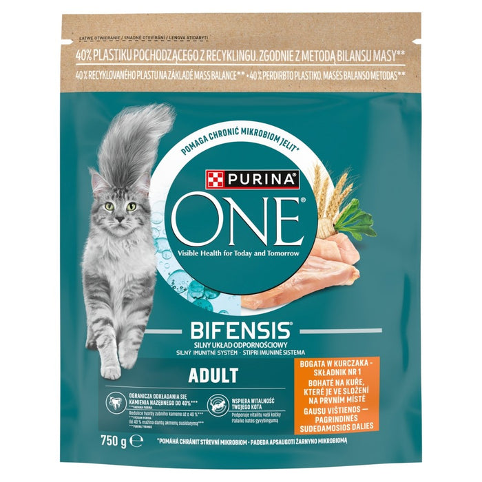 PURINA One Bifensis Adult Rich in chicken - dry cat food - 750g