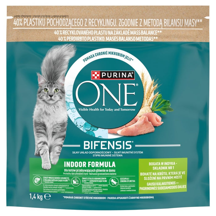 PURINA One Bifensis Indoor Rich in turkey - dry cat food - 1,4kg