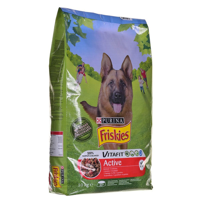 Fodder Purina Friskies Active Adult Veal 10 kg