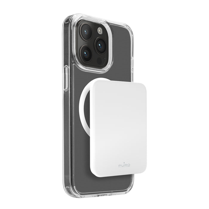 Puro Slim Power Mag 4200mAh Power Bank with MagSafe USB-C - White