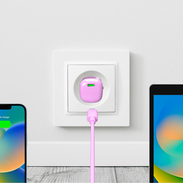 Puro 20W GaN USB-C Wall Charger - Pink