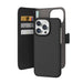 Puro Wallet Detachable MagSafe 2in1 PU Leather Case with Flap and Wallet for iPhone 15 Pro - Black - Cell phone cases