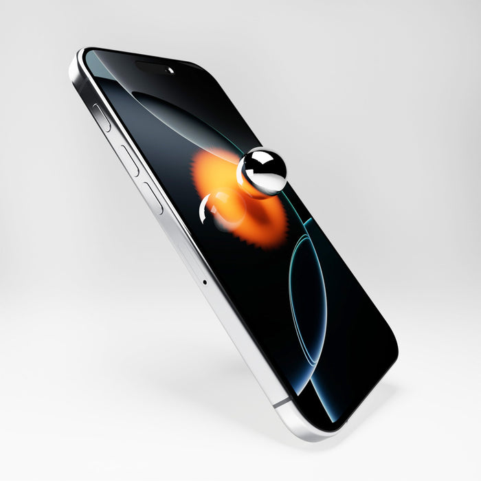 Puro Flexible Glass D3O Hybrid Glass with Black Frame for iPhone 16 Pro