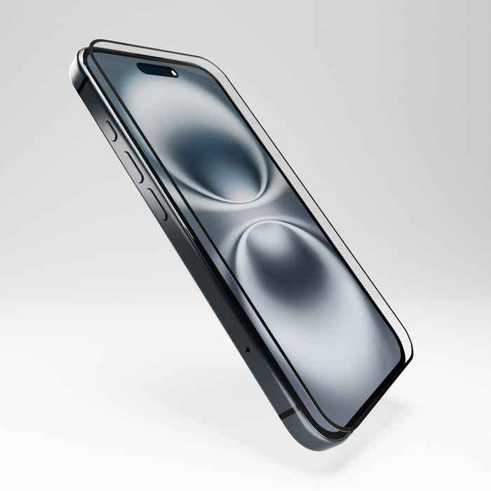 Puro Flexible Glass D3O Hybrid Glass with Black Frame for iPhone 16 Plus / iPhone 15 Pro Max / iPhone 15 Plus