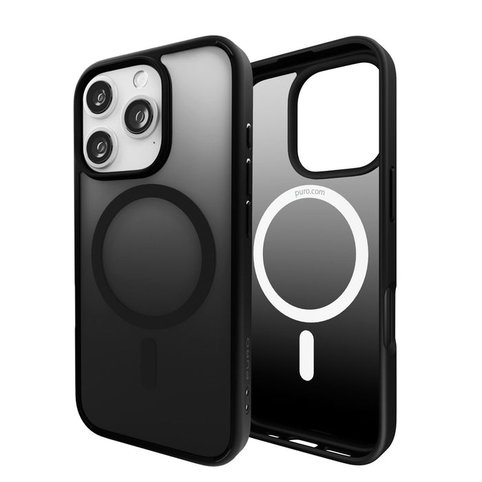 Puro Gradient MagSafe Silicone Case for iPhone 16 Pro Max - Black