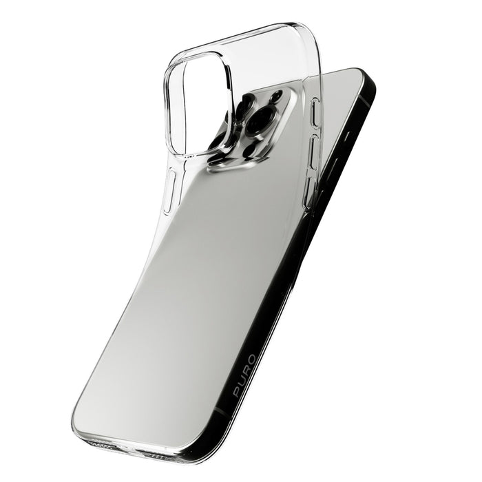 Puro 03 Nude Silicone Case for iPhone 16 Pro Max - Transparent