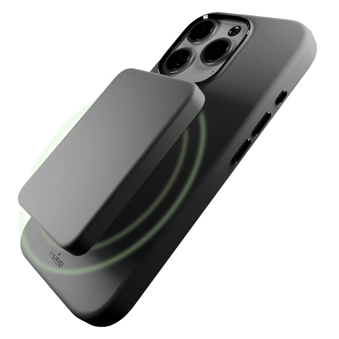 Puro Icon Mag Pro MagSafe Silicone Case for iPhone 16 Pro - Dark Gray