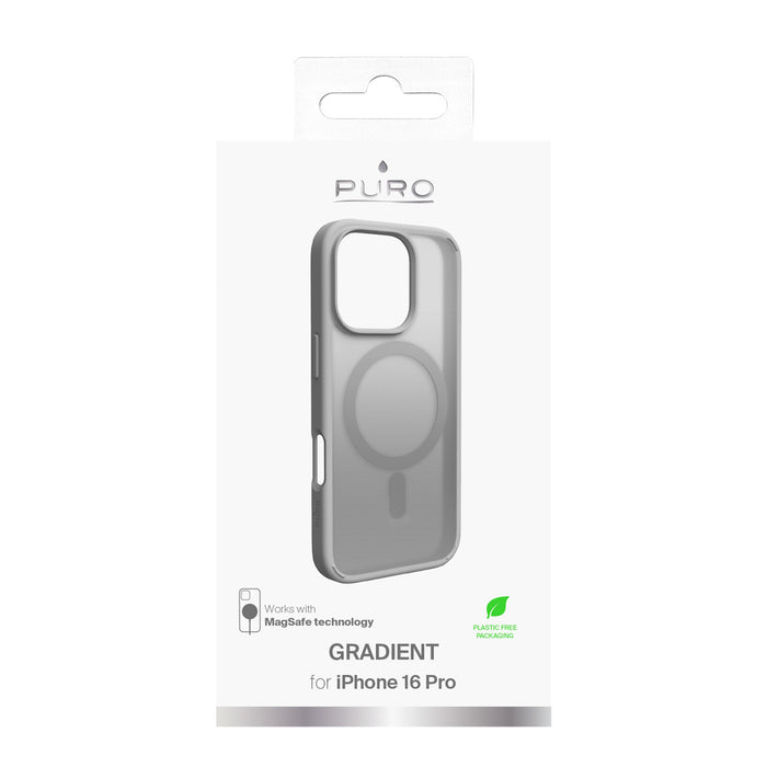 Puro Gradient MagSafe Silicone Case for iPhone 16 Pro - Silver