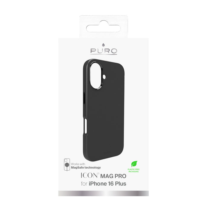 Puro Icon Mag Pro MagSafe Silicone Case for iPhone 16 Plus - Black
