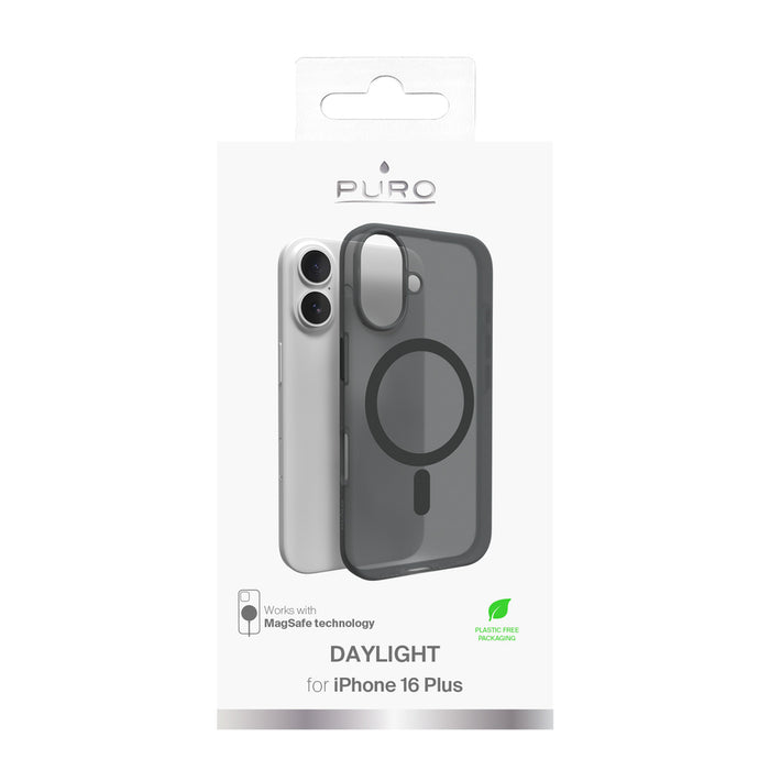 Puro Daylight MagSafe Silicone Case for iPhone 16 Plus - Black