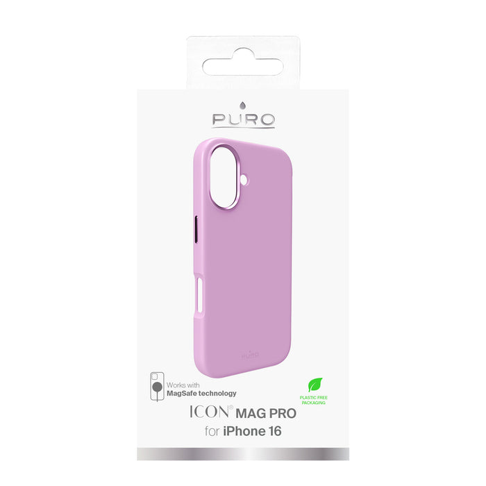 Puro Icon Mag Pro MagSafe Silicone Case for iPhone 16 - Pink