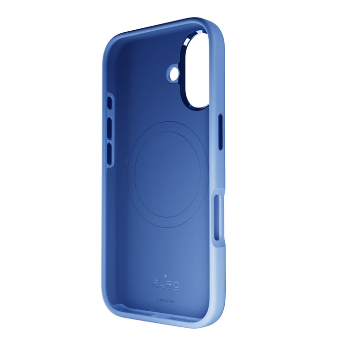 Puro Icon Mag Pro MagSafe Silicone Case for iPhone 16 - Blue