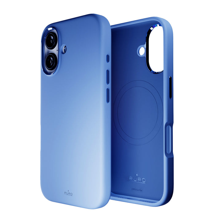 Puro Icon Mag Pro MagSafe Silicone Case for iPhone 16 - Blue