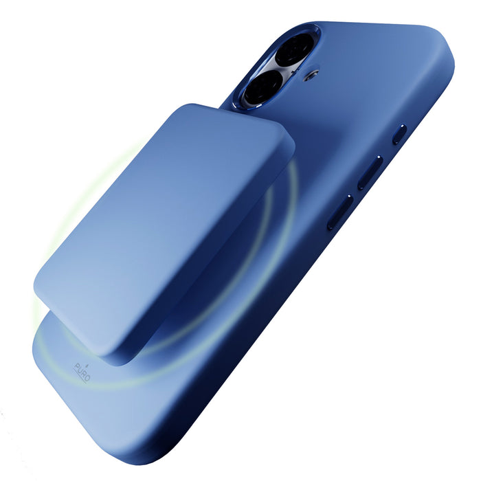 Puro Icon Mag Pro MagSafe Silicone Case for iPhone 16 - Blue