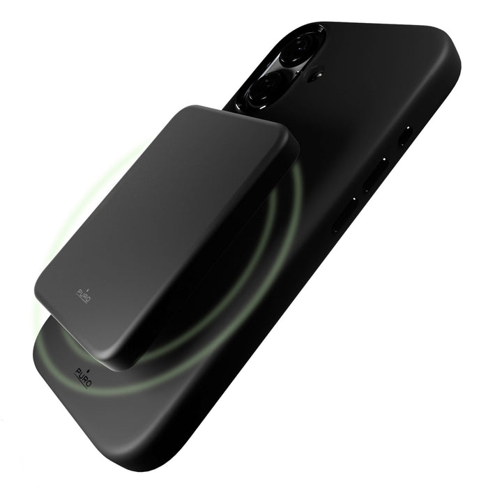 Puro Icon Mag Pro MagSafe Silicone Case for iPhone 16 - Black