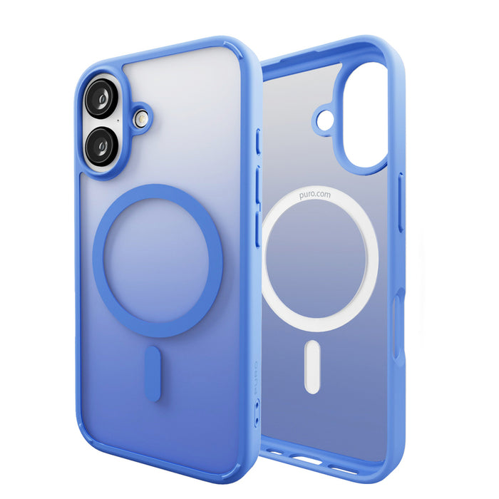 Puro Gradient MagSafe Silicone Case for iPhone 16 - Blue