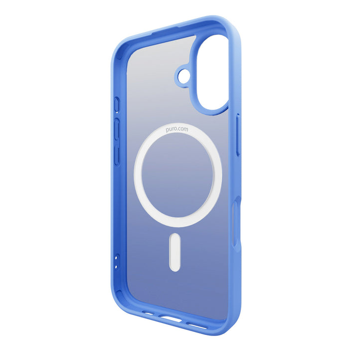 Puro Gradient MagSafe Silicone Case for iPhone 16 - Blue