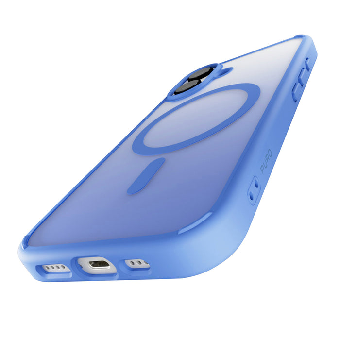 Puro Gradient MagSafe Silicone Case for iPhone 16 - Blue